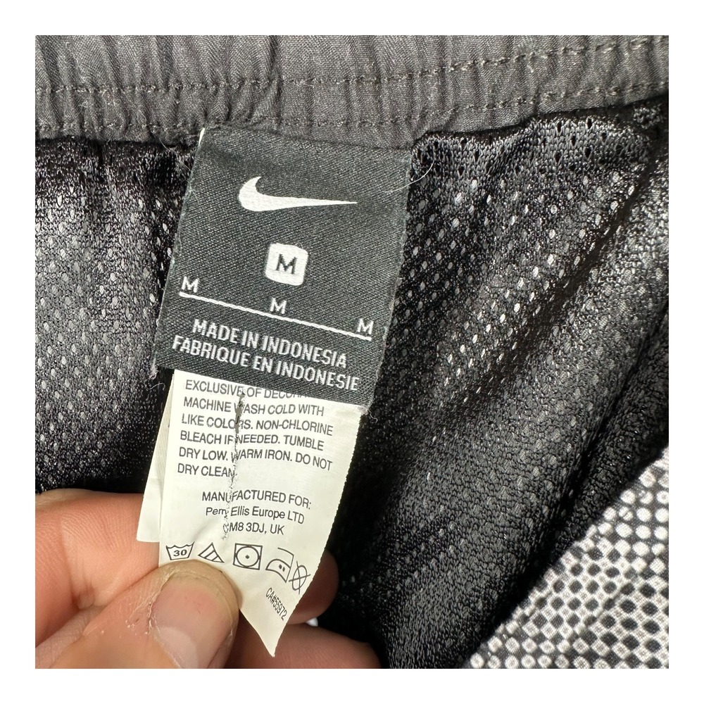Nike Men's M Medium Gray Black Swirl Swim Trunks Pool Casual - Picture 4 of 16